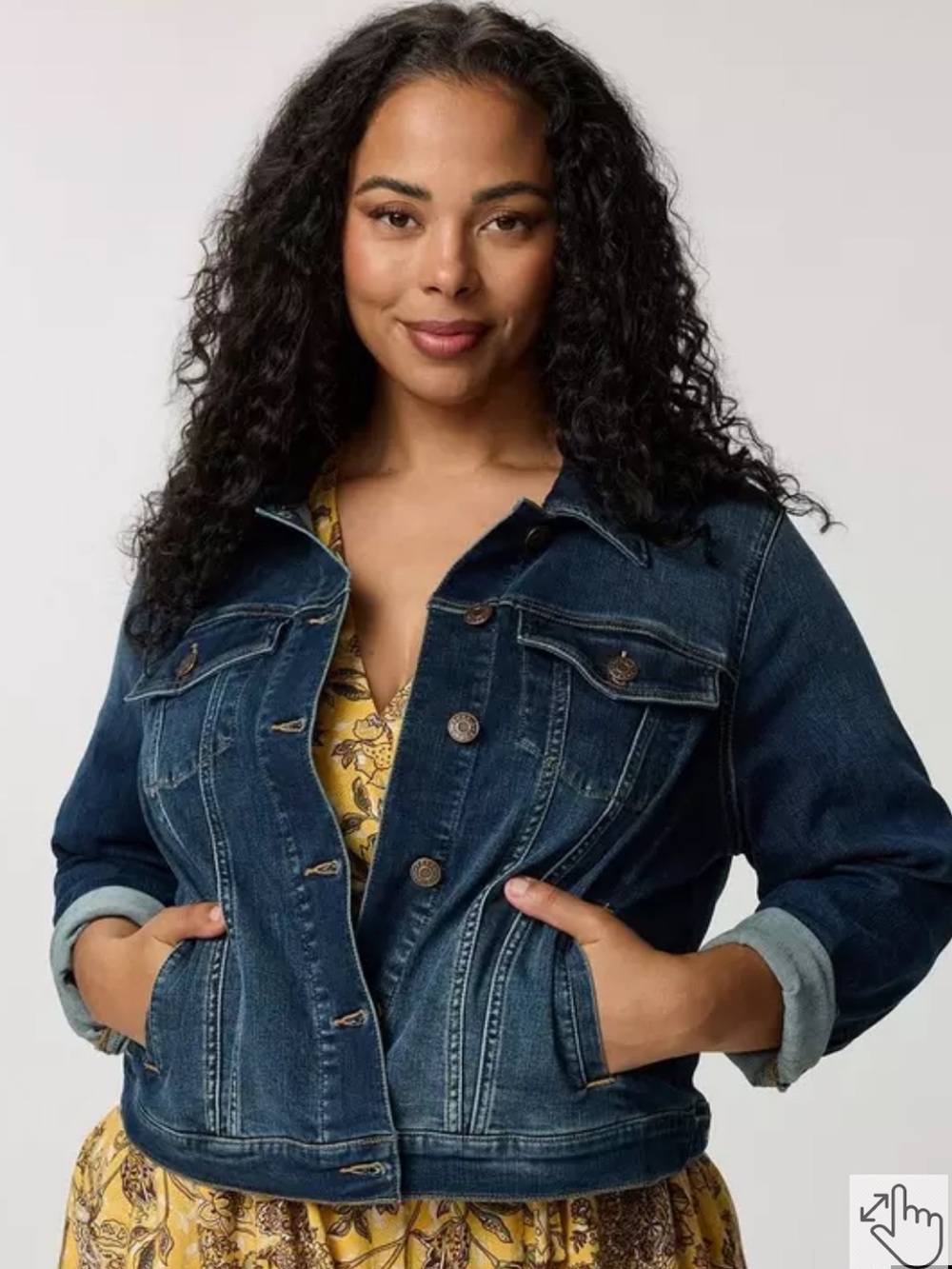 Torrid Modern Denim Trucker Jacket in Moonstone (2X)